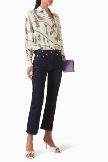 Printed Shirt in Silk Twill