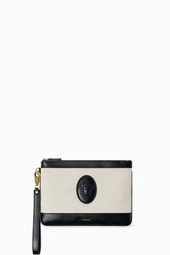 Rivière Pouch in Canvas & Leather