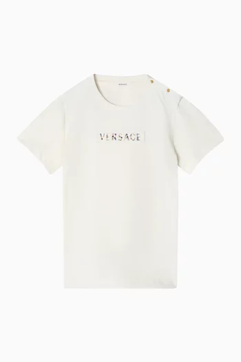 Embroidered Logo T-shirt in Cotton Jersey