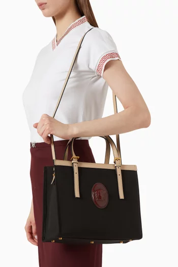 Rivière Canvas Tote Bag in Canvas & Leather