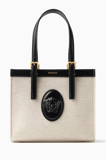 Mini Rivière Tote Bag in Canvas & Leather