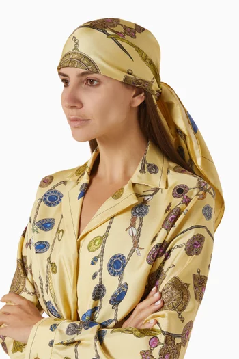 Printed Scarf in Silk-twill