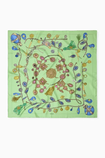 Printed Scarf in Silk-twill