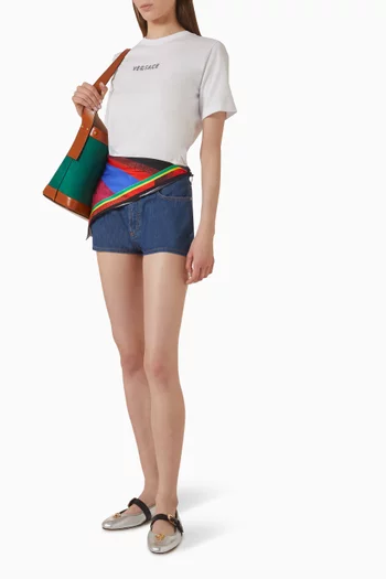 Crystal Embroidered T-shirt in Cotton Jersey