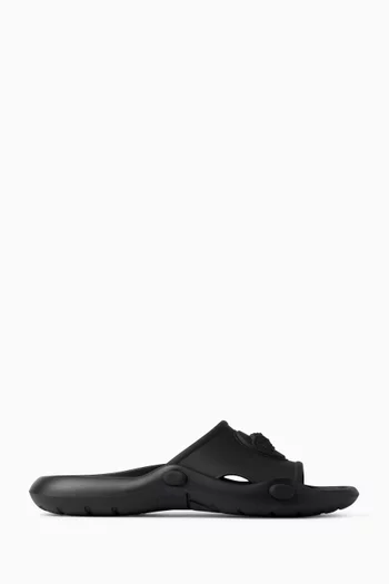Logo Slides in Rubber