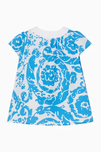 Printed Dress in Cotton-poplin
