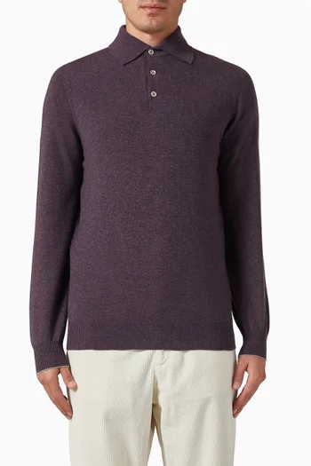 Knit Polo Shirt in Cashmere