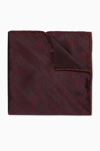 Chevron Pocket Square in Silk