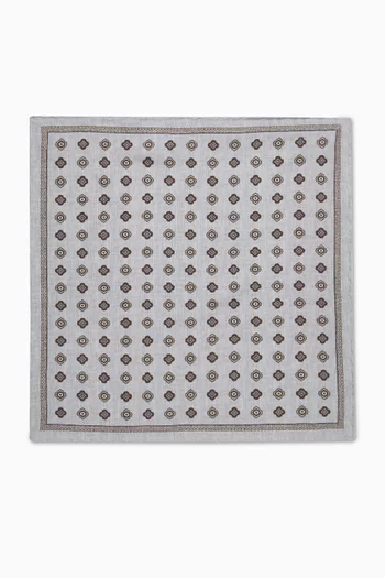 Printed Pocket Square in Silk