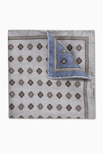 Printed Pocket Square in Silk