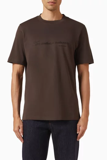 Embroidered & Printed T-shirt in Cotton