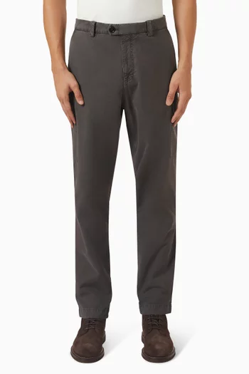 Cargo Trousers in Peached Cotton Gabardine