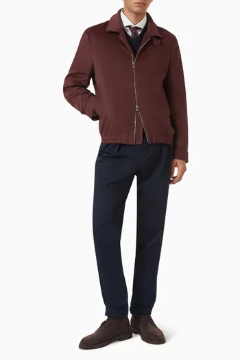 Bomber Jacket in Virgin Wool Beaver