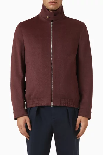 Bomber Jacket in Virgin Wool Beaver