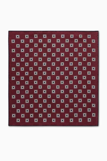 Printed Pocket Square in Silk
