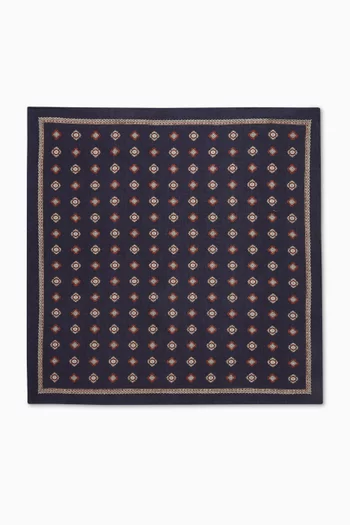 Printed Pocket Square in Silk