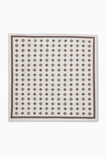Printed Pocket Square in Silk