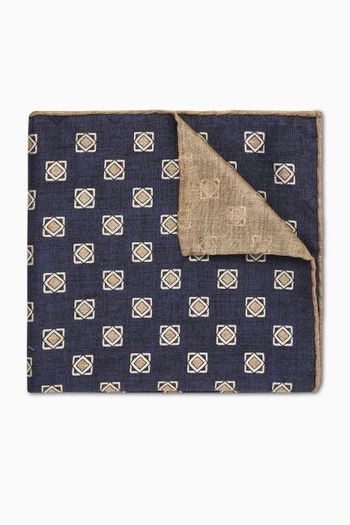Printed Pocket Square in Silk