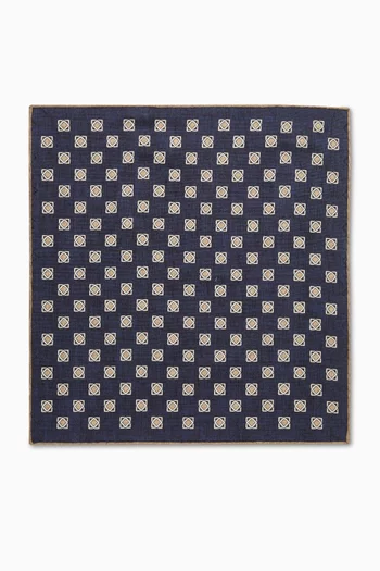 Printed Pocket Square in Silk