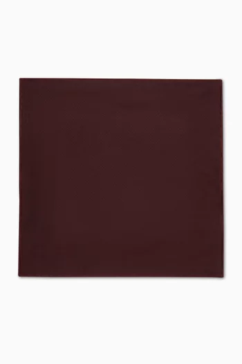 Logo Pocket Square in Silk