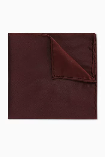 Logo Pocket Square in Silk