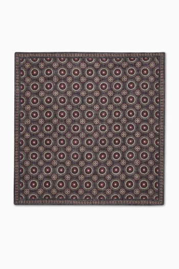 Printed Pocket Square in Silk