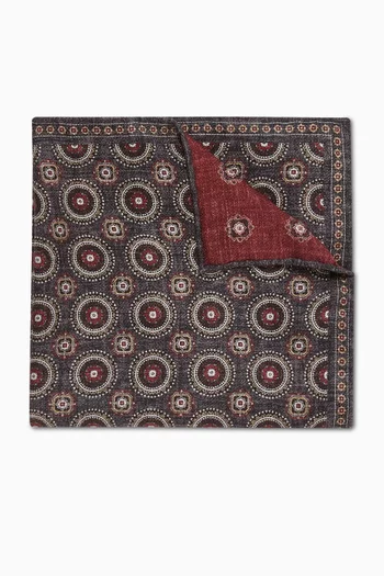 Printed Pocket Square in Silk