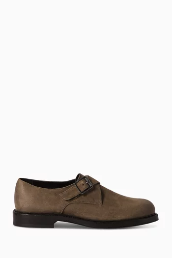 Monk Strap Shoes in Suede