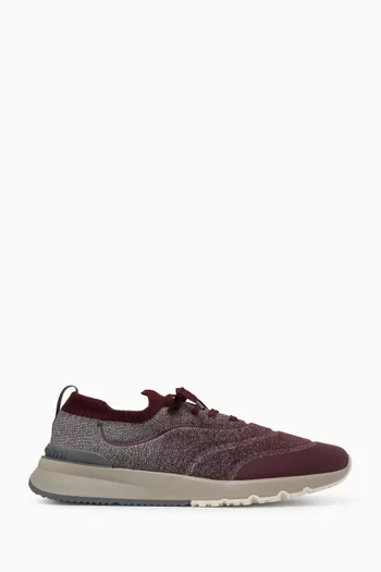 Logo Sneakers in Knit