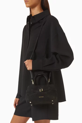 Mini Le Cambon 20 Top-handle Bag in Suede