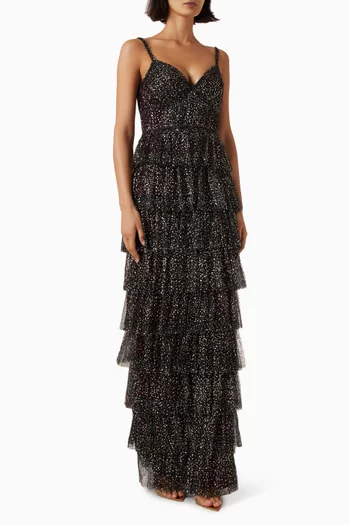 Sparkle Tiered Gown in Tulle