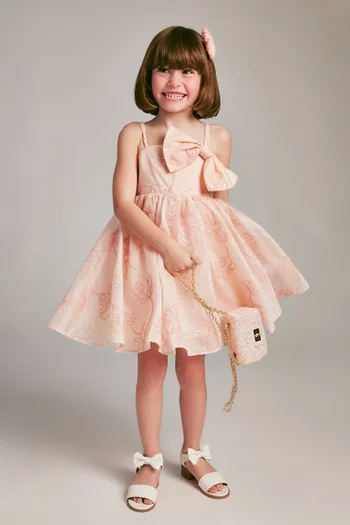 Amelia Embroidered Bow Dress