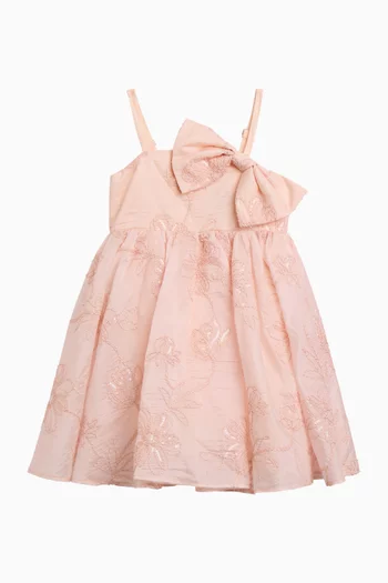 Amelia Embroidered Bow Dress