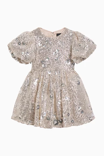 Isabel Flower Sequin Dress