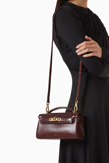 Noor Top Handle Bag in Leather