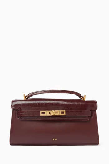 Noor Top Handle Bag in Leather