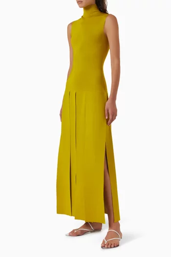 Pleated Maxi Dress