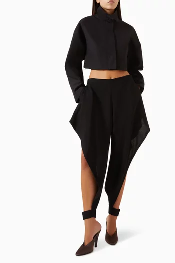 Cropped Jacket in Silk-cotton