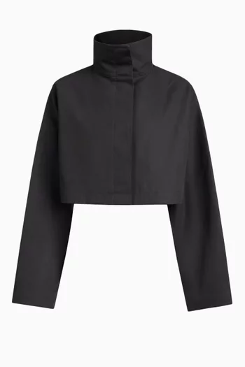 Cropped Jacket in Silk-cotton