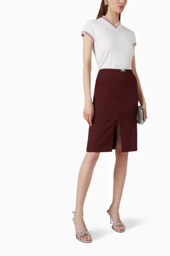 Greca-trim T-shirt in Cotton-jersey