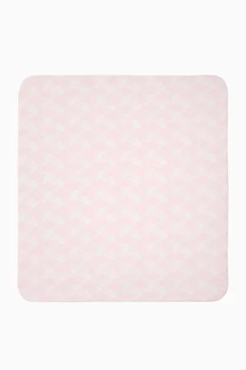 Floral Silhouette Blanket in Cotton-jersey