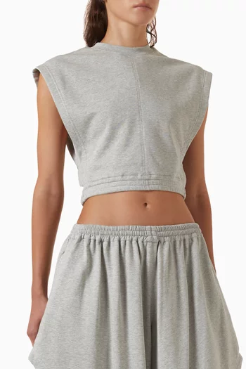 Crop Top in Fleece Jersey