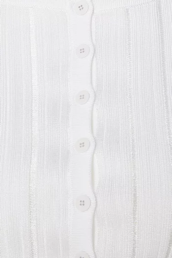 Shiny Crinoline Cropped Cardigan