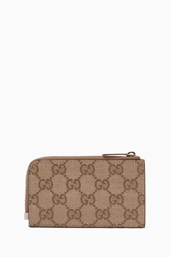 Zip Wallet in GG Coated Canvas