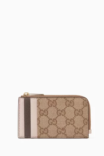 Zip Wallet in GG Coated Canvas