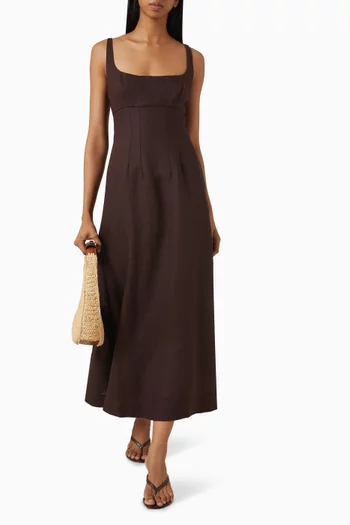 Sabine Maxi Dress in Linen