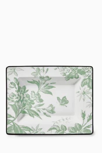 Small Herbarium-print Trinket Tray in Porcelain