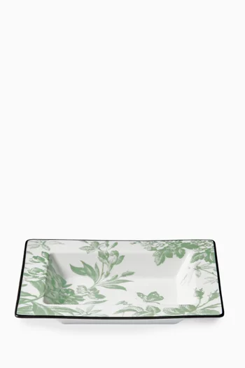 Small Herbarium-print Trinket Tray in Porcelain