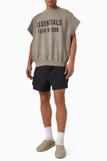Relaxed Cutoff Sweatshirt in Fleece