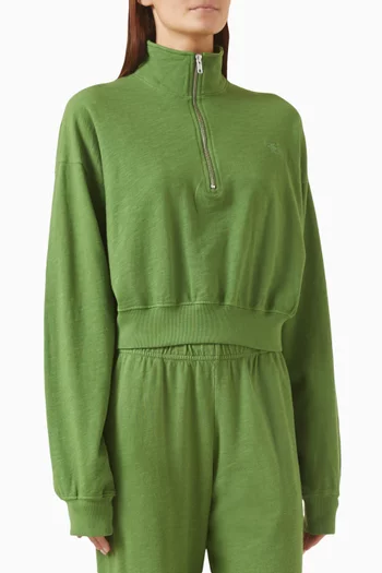 Half-zip Crop Sweatshirt